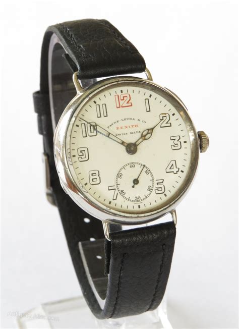 Antiques Atlas Gents Antique Silver Zenith Watch Favre Leuba