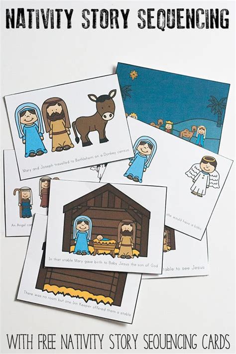 Printable Nativity Story Sequencing Large 185 Cm Square Nativity