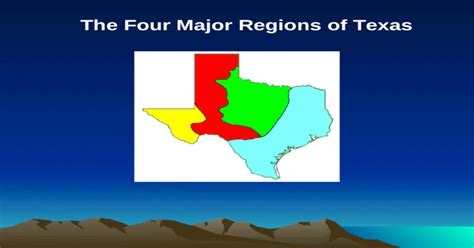 The Four Major Regions Of Texas Central Plains Region