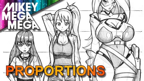 How To Draw Female Full Body Proportions Head Ratio For Anime Manga Youtube