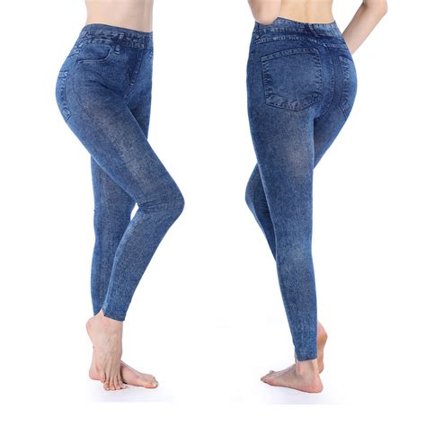 Slim Women Leggings Denim Jeans Leggings Sexy Pocket Casual Pencil Long