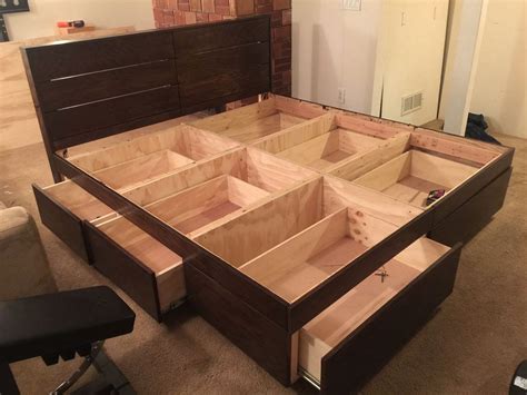 25 Best Diy Plywood Bed Frame Designs With Storage Marco De La Cama