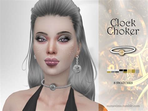 A Beautiful Clock Choker For Your Sims Enjoy Found In Tsr Category