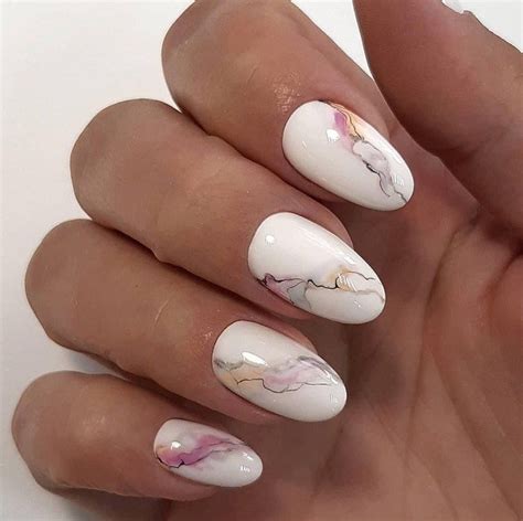 57 Marble Nail Art Design Useful For Everyone Almond Nails Designs
