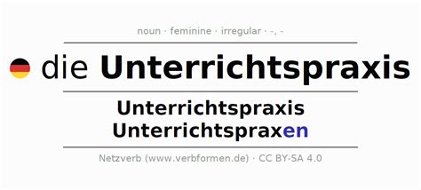 Declension German Unterrichtspraxis All Cases Of The Noun Plural Article Netzverb Dictionary