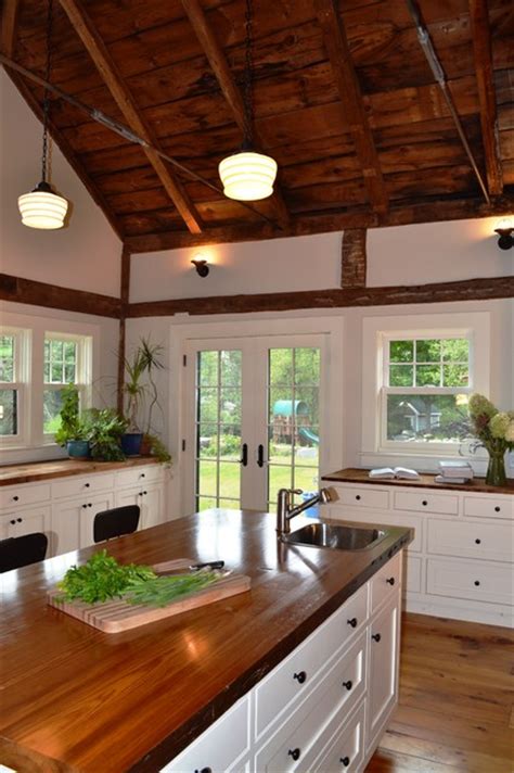 However, not all homes are built with decorative ceiling beams in place. Vaulted Ceiling - Rustic - Kitchen - boston - by Nashawtuc ...