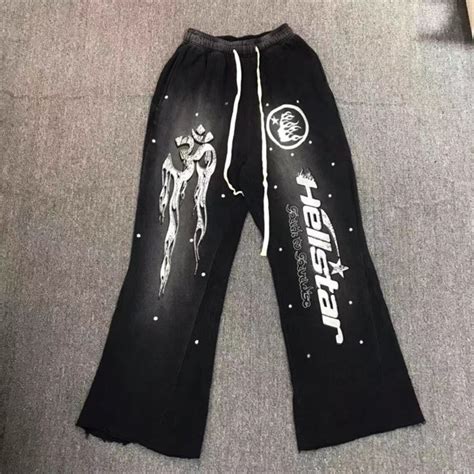 Hellstar Studios Black Flare Sweats Etsy