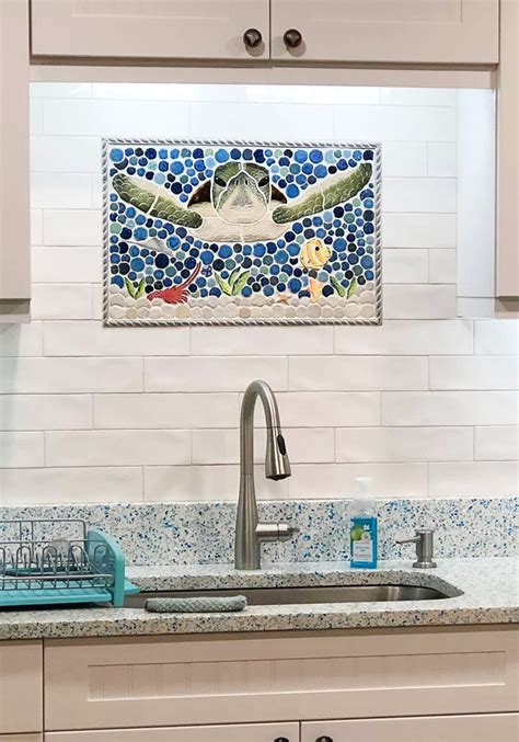 Kitchen Backsplash Ideas With Coastal And Beach Mosaics Tile Mosaic