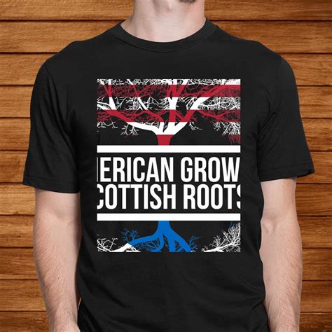 American Grown Scottish Roots Shirt American Flag Shirt Teeuni