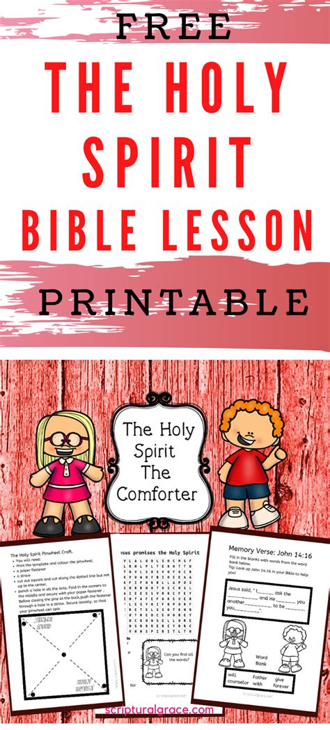 The Holy Spirit The Comforter Bible Lesson For Kids John 1415 21