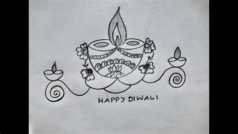 Diwali Diya Drawing How To Draw Diya Easy Simple And Very Easy Diya