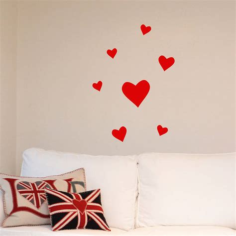 Heart Set Wall Stickers By Leonora Hammond