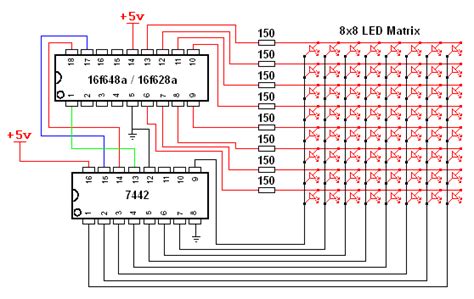 8x8 Led Matrix Circuit Diagram