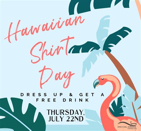 Hawaiian Shirt Day Ma Cal Grove Country Club