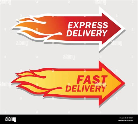 Express And Fast Delivery Symbols Vector Illustration Stock Vector