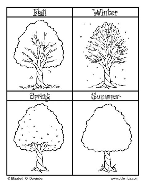 The Four Seasons Colouring Pages Seasons Worksheets Seasons