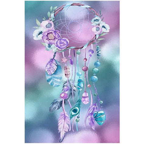 Cheap 5d Diy Diamond Painting Feather Dream Catcher Embroidery Cross