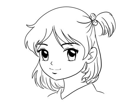 Anime Girl Face Png Gir Drawing Step By Anime Girl