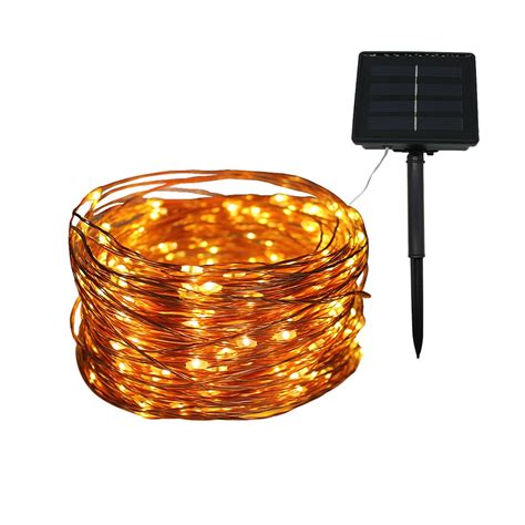 Solar Powered Led Fairy String Lights 20m 200 Led Copper Wire
