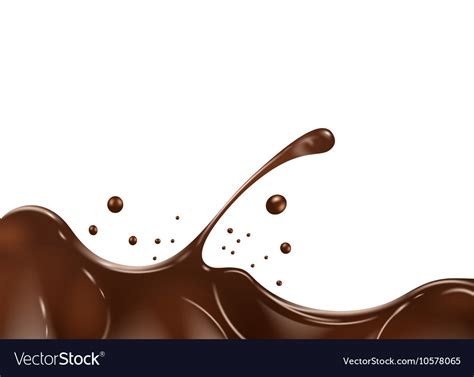 Chocolate Splash On White Background Royalty Free Vector