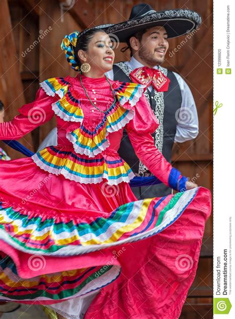 Mexican Dancers In Traditional Costume Editorial Image