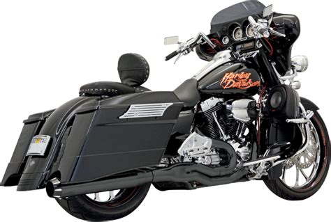 Bassani Black 4 Road Rage Motorcycle Exhaust 95 16 Harley Touring