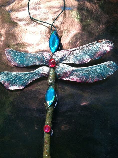 Dragonfly Made From Twigs And Maple Seed Pods Sweet Gum Tree Crafts