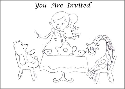 Free printable tea party coloring pages for kids that you can print out and color. Tea party coloring pages to download and print for free