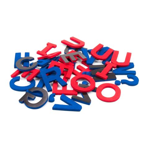 108 Uppercase Magnetic Foam Letters Punctuation Red And Blue