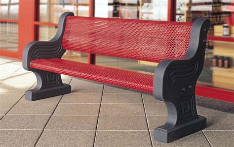 Belson Gallery Tf5022 6 Metal Armor Bench With Concrete Frame