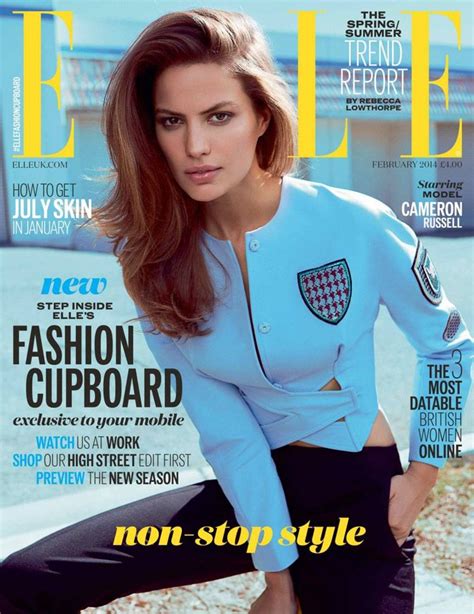 Cameron Russell For Elle Uk February 2014 Cameron Russell Elle Magazine Cameron