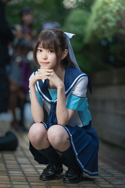 久遠もゆか 制服 ポニーテール school girl japan school girl dress japan girl female pose reference pose