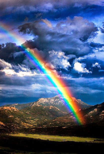 Beautiful Rainbow Scene Rocky Mountain National Park Colorado