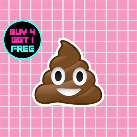 Poop Sticker Emoji Sticker Poomoji Chocolate Stickers Laptop Stickers