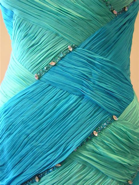 Nwt Panoply Social Prom Formal Pageant Silk Dress 4550 Agua Turquoise
