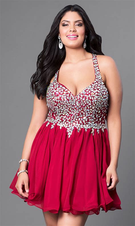 35,310 results for prom dresses short. Burgundy Red Plus-Size Short Prom Dress - PromGirl