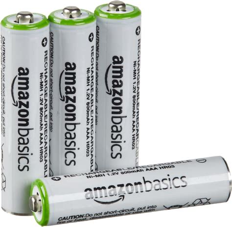 Amazon Basics Aaa Nimh Precharged Rechargeable Batteries 4 Pack 800
