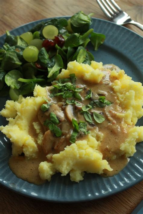 Kartoffelstampf Mit Rahm Champignons Und Feldsalat Kinder Kommt Essen