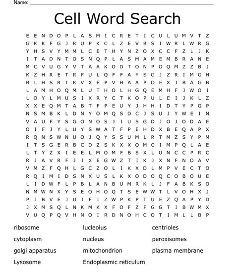 Cell Word Search Wordmint