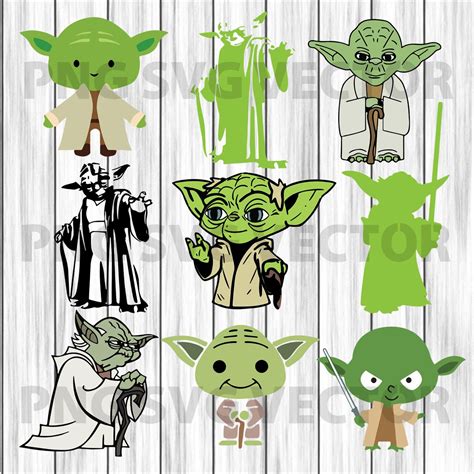 Yoda Bundle Svg Yoda Collection Svg Yoda Clipart Yoda Bundle Clipart
