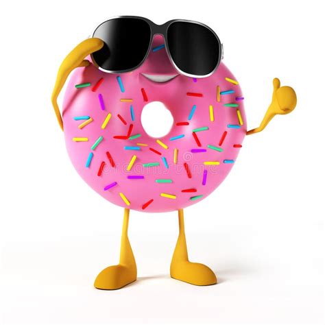 Funny Donut Character Stock Illustration Illustration Of Sweet 25523393