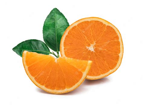 Rodaja De Fruta Naranja Aislada Sobre Fondo Blanco Foto Premium