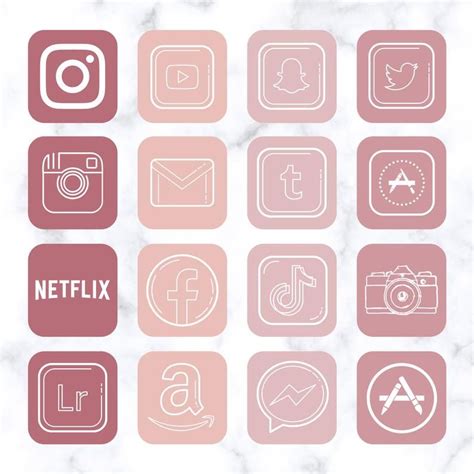 20000 App Icons For Ios 14 Rose Gold App Icon Covers For Etsy In 2022