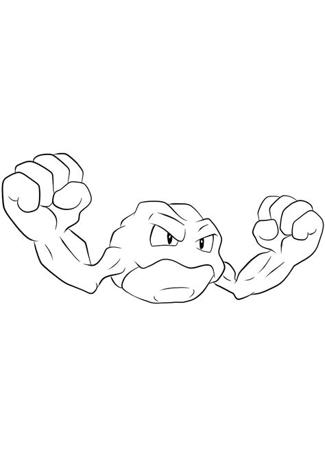 Geodude No74 Pokemon Generation I All Pokemon Coloring Pages