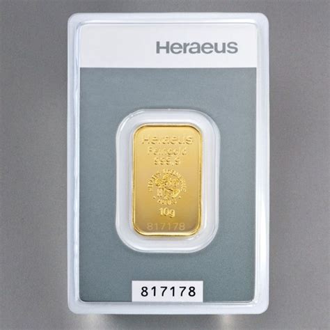 Gold Bar 10 Grams Heraeus 999 Fine Gold With Catawiki