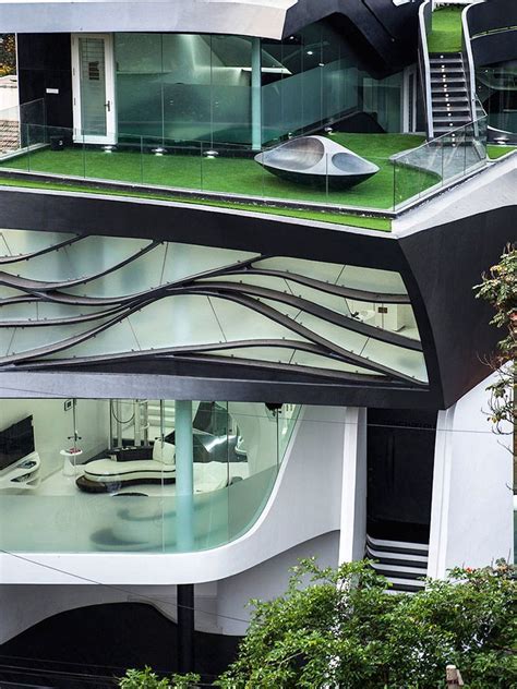 Futuristic Elastica Residence By Cadence Architects Futuristic Home