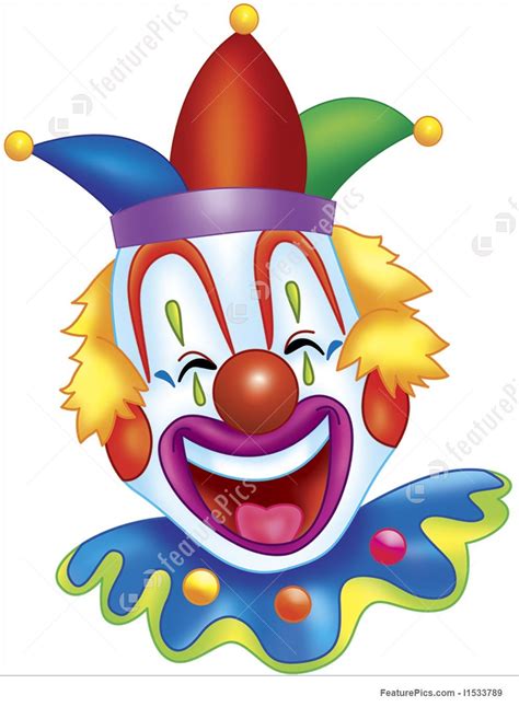 A Digitally Rendered Colorful Happy Clown Clown Images Clown Paintings Clown Crafts