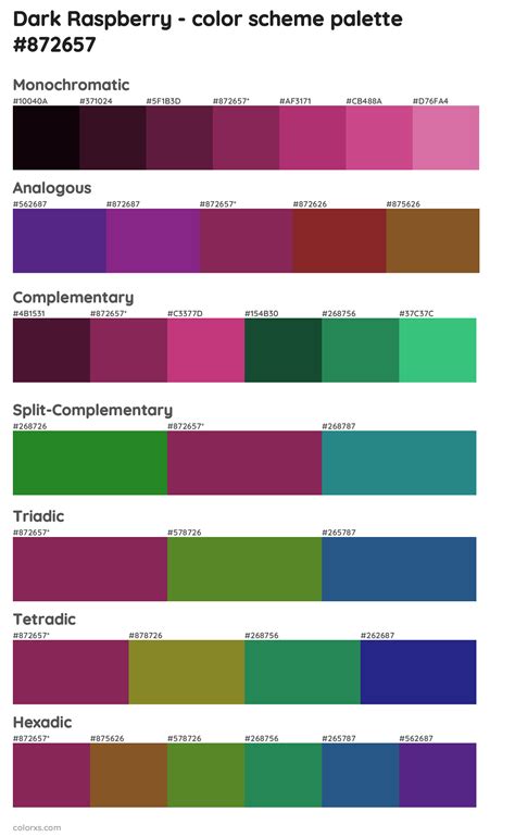 Dark Raspberry Color Palettes And Color Scheme Combinations