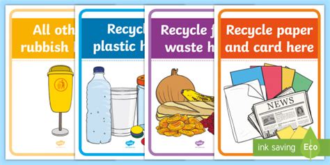 Printable Recycling Labels Bin Labels For The Classroom Recycle Bin