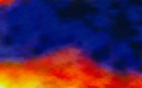 Abstract Colors Artistic Blue Cloud Colorful Fire Orange Red